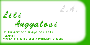 lili angyalosi business card